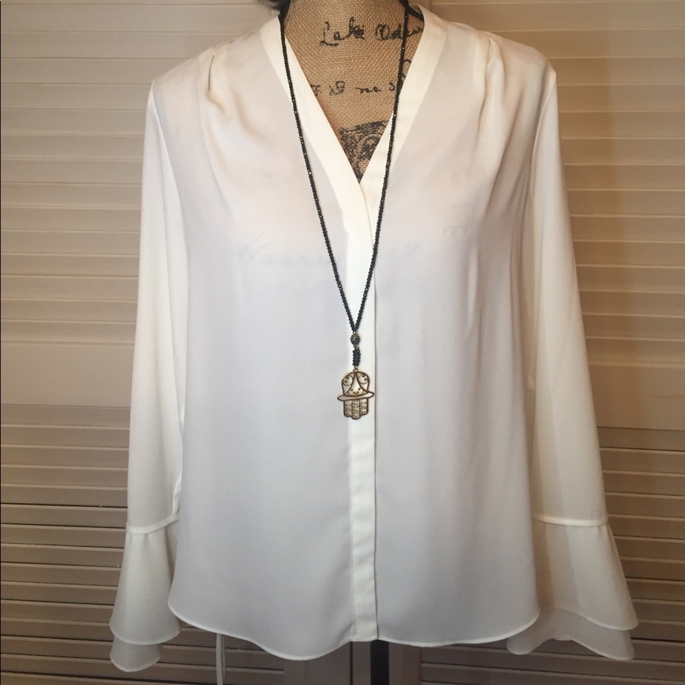 Bell sleeve dress shirt
